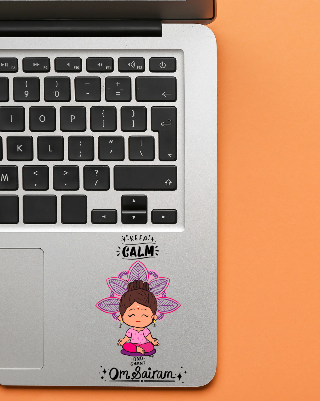 Keep Calm & Chant Om Sairam Vinyl Sticker - Girl Medium