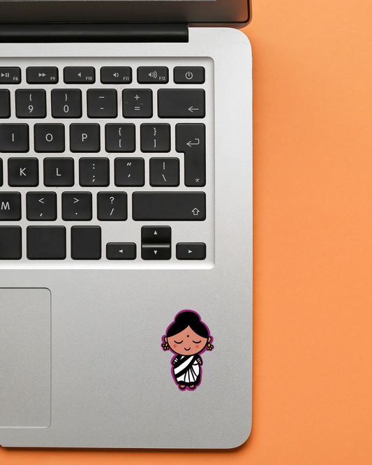 Cute Indian Saree Vinyl Sticker (Small)