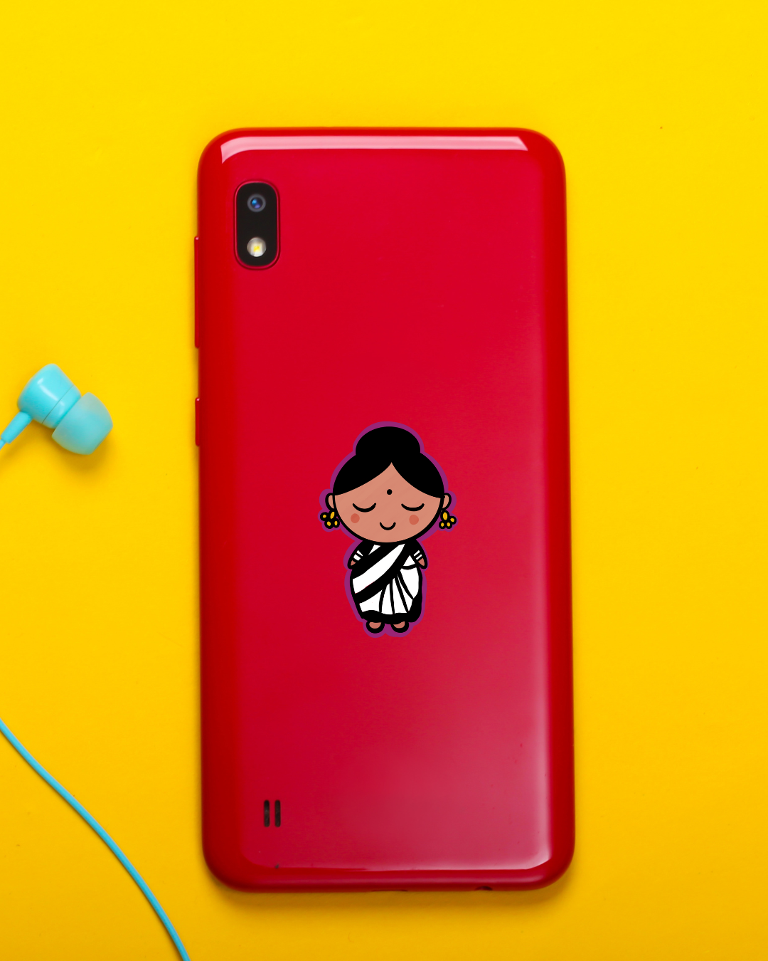 Cute Indian Saree Vinyl Sticker (Small)